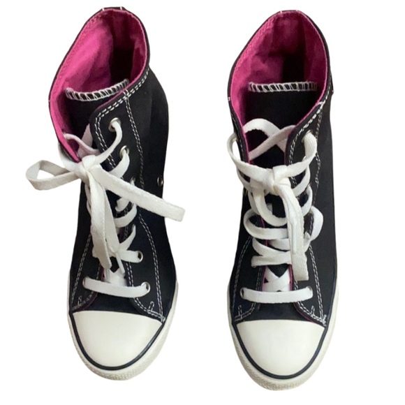 Rock & Candy| Goldluxe Wedge Platform Sneakers| Size 8|Black Pink White Gray - Picture 5 of 8
